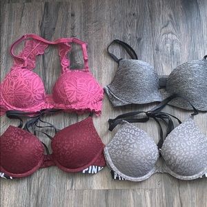 Pink bras